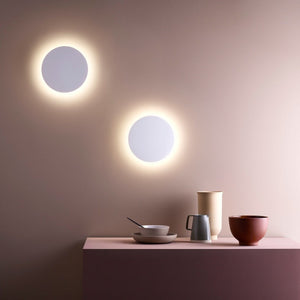 Minimal Lunar Round LED Wall Light 