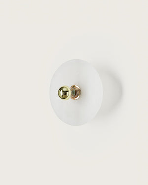 Minimalist Alabaster Disc Wall Light