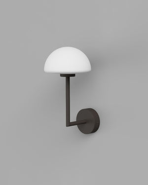 Minimalist Glass Dome Long Arm Wall Light | Lighting Collective