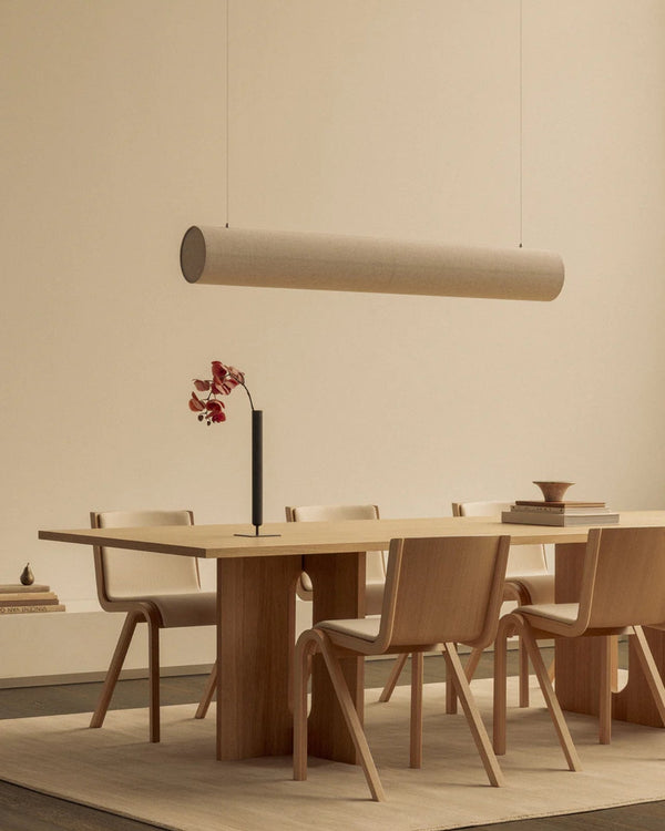 Minimalist Linen Linear Pendant | Hashira