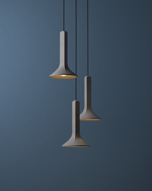 Modern Brutalist Concrete Pendant