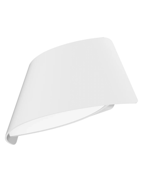 Modern Curved White Exterior Wall Light - Lighting Collective