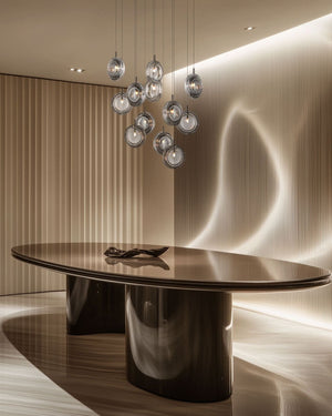 Modern Double Glass Pendant | Lens - Lighting Collective