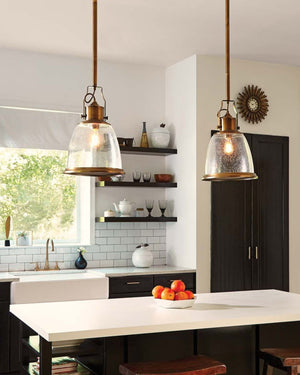 Modern Industrial Glass Pendant | Assorted Finishes and Sizes-Lighting Collective
