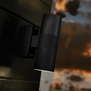 Modern Long Cylindrical Wall Light | Black | Lighting Collective