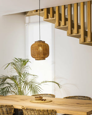Modern Oriental Rattan Pendant Light - Lighting Collective