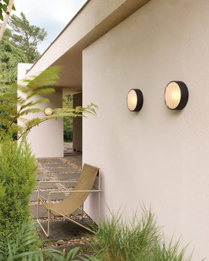 Modern Wide-Ribbed Glass Bunker Light - Lighting Collective