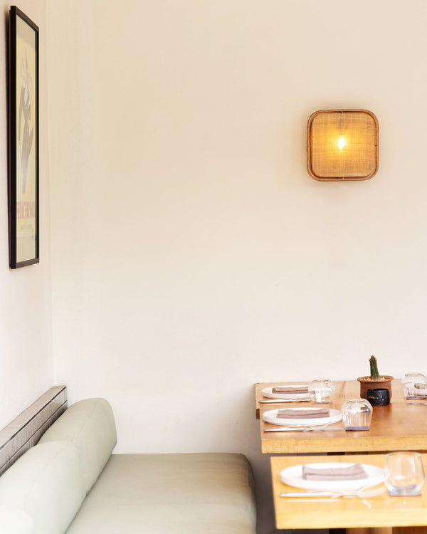 Natural Bagor Weave Wall Sconce