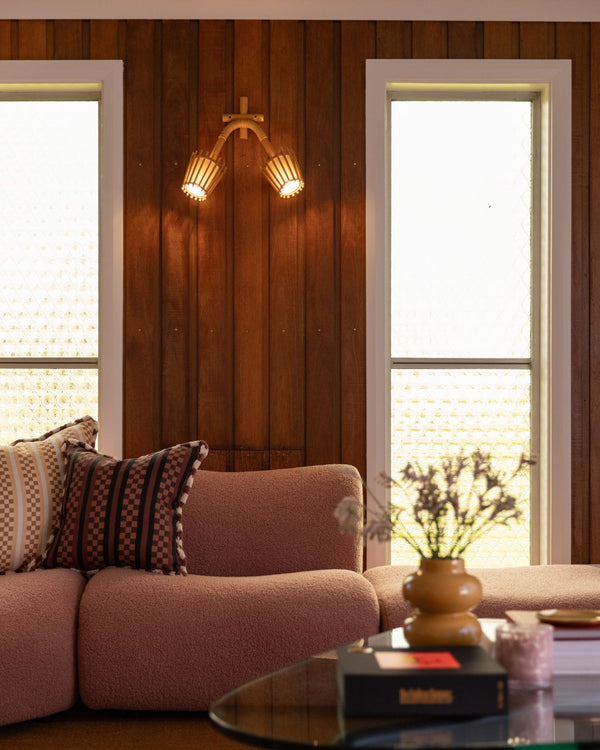Natural Bamboo Double Wall Light