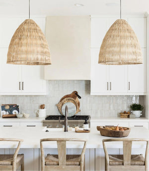 Natural Rattan Folk Pendant Light | Lighting Collective