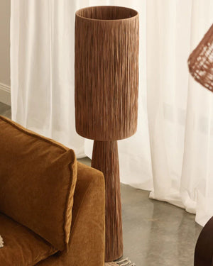 Natural Raffia Floor Lamp - Lighting Collective