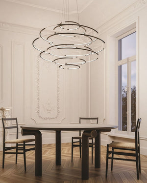 Nine-tier Aluminium Chandelier | Drop 9-Lighting Collective