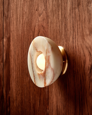 Onyx Stone Wall Sconce Aurelia Light On
