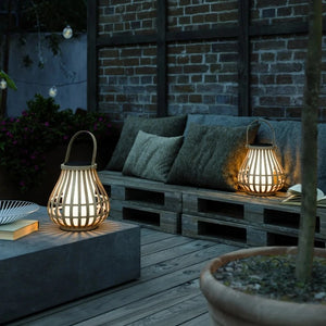 Organic Bamboo Outdoor Portable Lantern | Lighting Collective