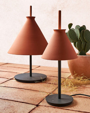 Organic Clay Cone Table Lamp | Totana