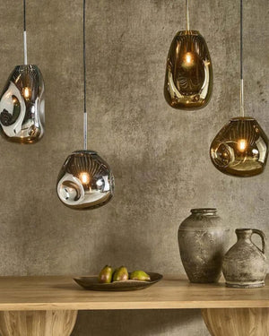 Organic Glass and Metal Pendant - Lighting Collective