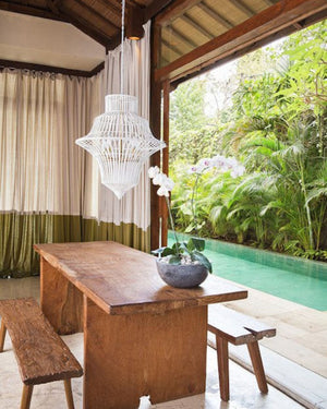 Organic Rattan Chandelier