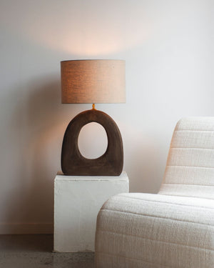 Organic Timber Table Lamp | Styled in Minimalist Living Room