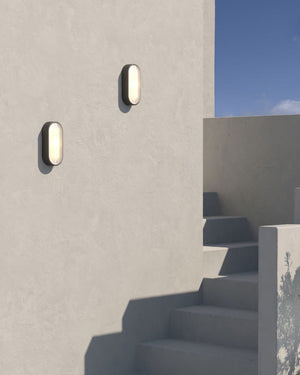 Oval Wide-Ribbed Glass Bulkhead Light-Lighting Collective