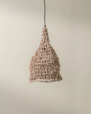 Paper rope pendant in sand finish