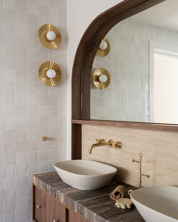 Pleated Brass Wall Sconce | Frillneck