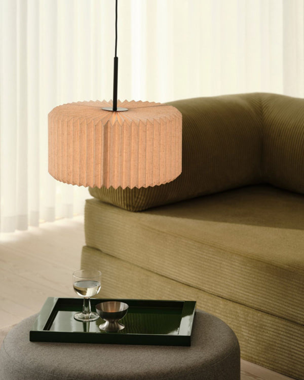 Pleated Fabric Pendant Light