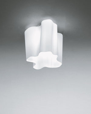 Modern ceiling light fixture on a gray background