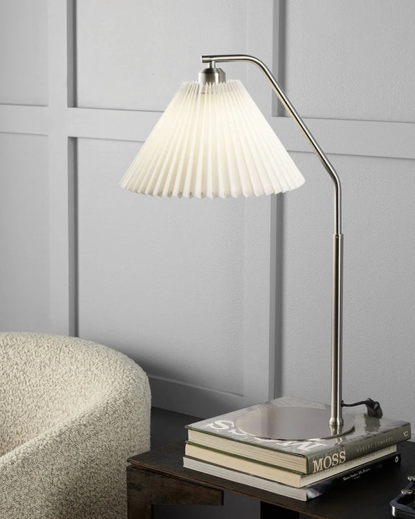 Pleated Cotton Shade Table Lamp
