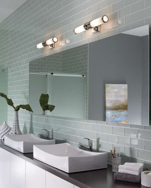 Polished Chrome Short IP44 Bathroom Wall Light-Lighting Collective