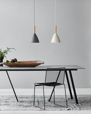 Pure Pendant Light With Timber Accent | Assorted Colours - Lighting Collective