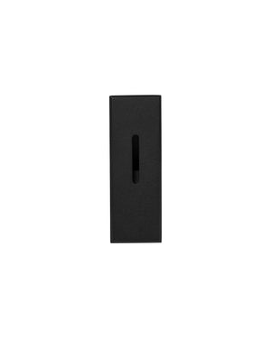 Recessed Slot Step Light in black, the small 110mm faceplate with a short rounded slot.
