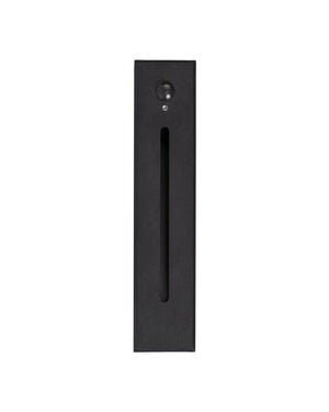 Recessed Slot Step Light with Sensor in black, 185mm tall, the sensor dome sitting above the slot.
