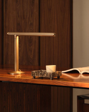 Reeded Brass Desk Lamp - Lighting Collective