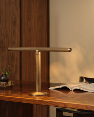 Reeded Brass Table Lamp - Lighting Collective