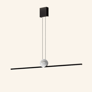 Modern Marble Linear Pendant | Black | SALE