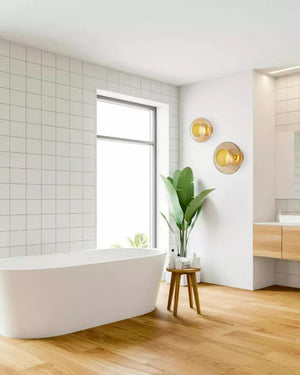 Retro Glass Circular Wall or Ceiling Light - Lighting Collective