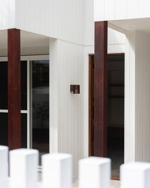 Ribbed Aluminium Cylindrical Wall Light | Styled Outside