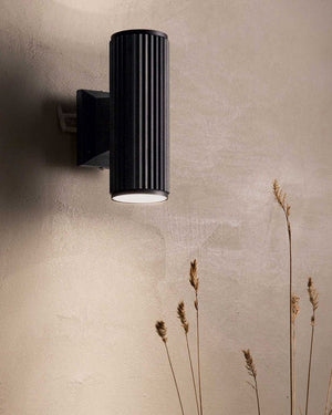 Ribbed Up Down Cylindrical Wall Light - Lighting Collective