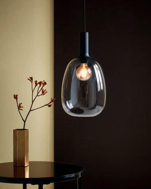 Round Smoked Glass Pendant - Lighting Collective