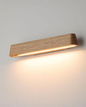 Rounded Edge Timber Sconce - Lighting Collective