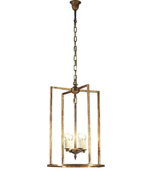 Rustic Brass Lantern Pendant