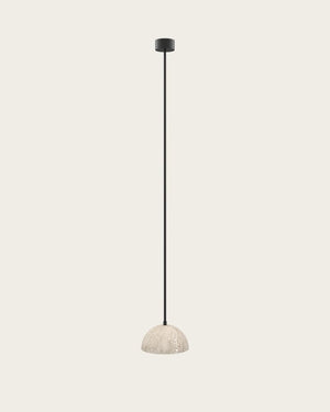 Simple Contemporary Travertine Dome Pendant-Lighting Collective
