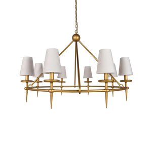 Sleek Brushed Gold Chandelier | Lighting Collective