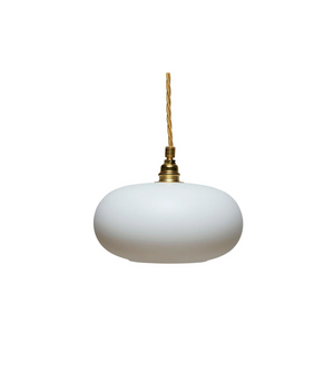 Sanded Danish Hand Blown Glass Pendant | Gold | Small Marshmallow | Lighting Collective