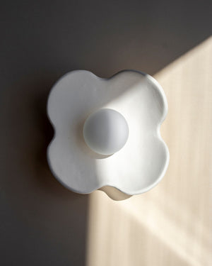 Soft Domed Wall Light | Clover | Front View | Turned Off
