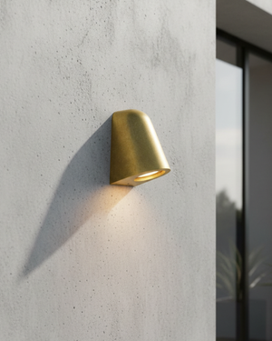 Solid Brass Contemporary Outdoor Wall Light