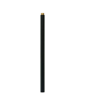 Black extension pole on white background