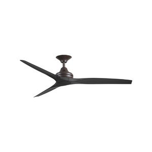 Spitfire AC | Contoured Blades Ceiling Fan with Bronze Motor | Black | Lighting Collective