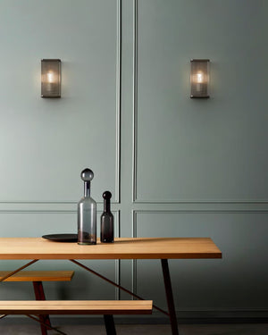 Square Reeded Glass Wall Light-Lighting Collective