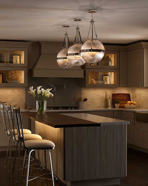 Suspended Sphere Silhouette Pendant | Assorted Finishes-Lighting Collective